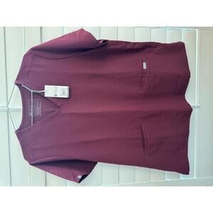 NWT Figs technical collection maroon scrub top size XXL
